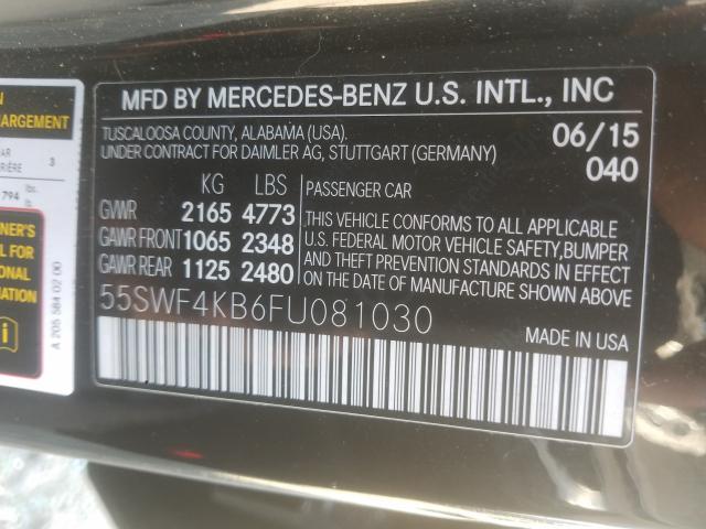 Photo 9 VIN: 55SWF4KB6FU081030 - MERCEDES-BENZ C 300 4MAT 