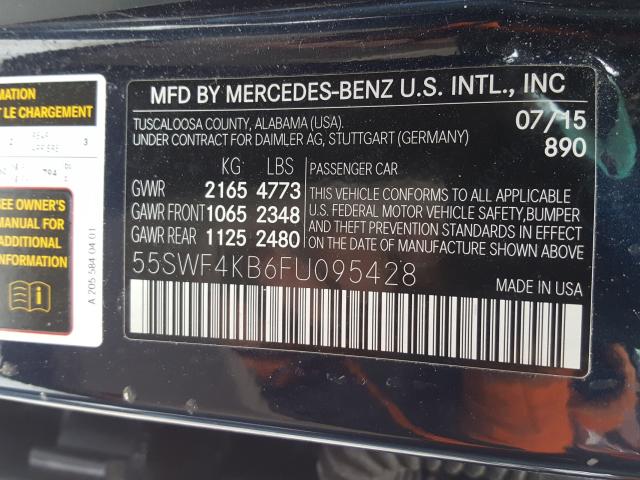 Photo 9 VIN: 55SWF4KB6FU095428 - MERCEDES-BENZ C 300 4MAT 