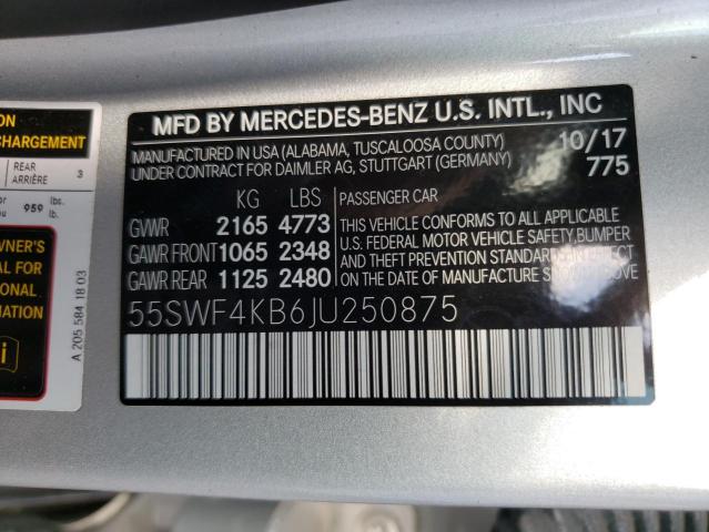 Photo 9 VIN: 55SWF4KB6JU250875 - MERCEDES-BENZ C 300 4MAT 