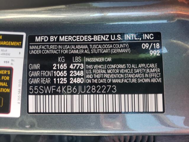 Photo 9 VIN: 55SWF4KB6JU282273 - MERCEDES-BENZ C 300 4MAT 