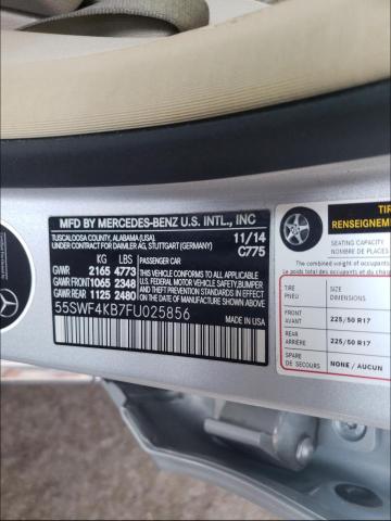 Photo 9 VIN: 55SWF4KB7FU025856 - MERCEDES-BENZ C 300 4MAT 