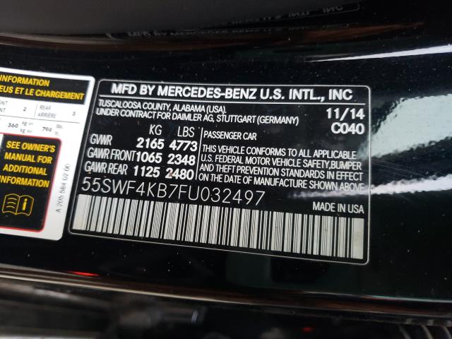 Photo 9 VIN: 55SWF4KB7FU032497 - MERCEDES-BENZ C 300 4MAT 