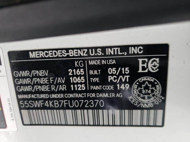 Photo 9 VIN: 55SWF4KB7FU072370 - MERCEDES-BENZ C 300 4MAT 