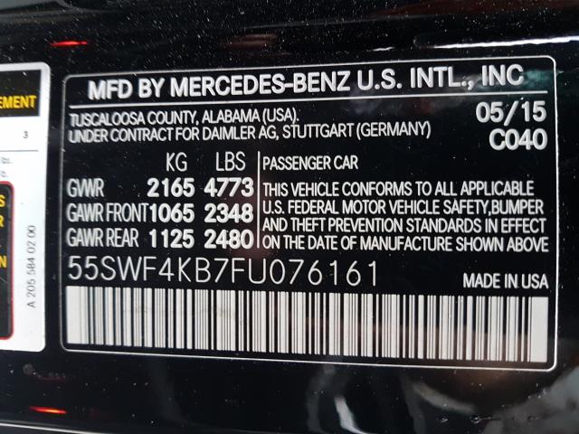 Photo 9 VIN: 55SWF4KB7FU076161 - MERCEDES-BENZ C 300 4MAT 