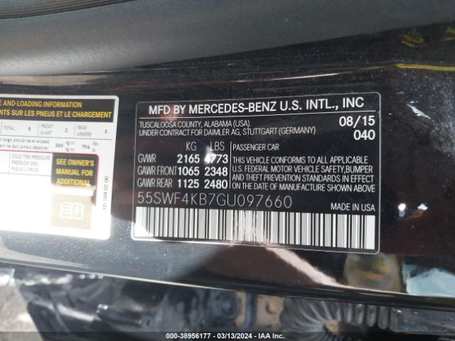 Photo 8 VIN: 55SWF4KB7GU097660 - MERCEDES-BENZ C 300 