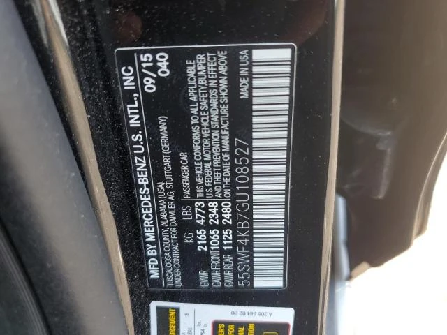 Photo 11 VIN: 55SWF4KB7GU108527 - MERCEDES-BENZ C 300 4MAT 