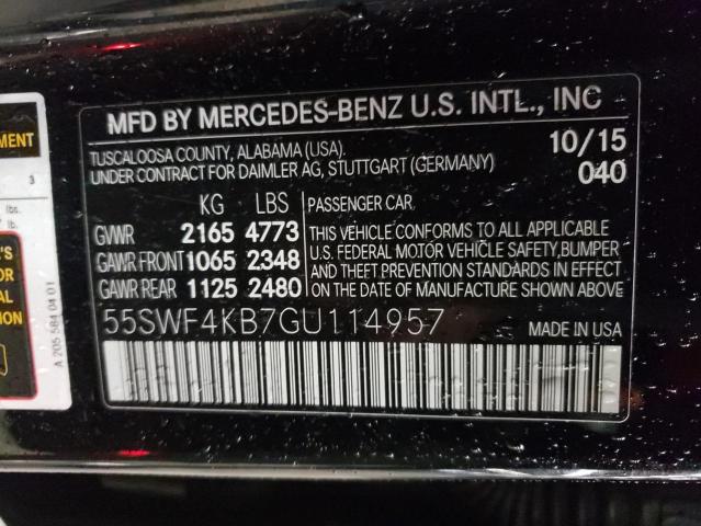 Photo 9 VIN: 55SWF4KB7GU114957 - MERCEDES-BENZ C 300 4MAT 