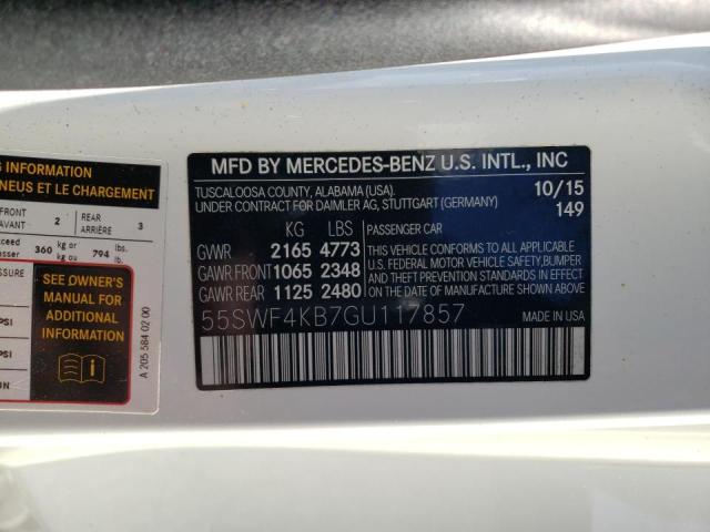 Photo 11 VIN: 55SWF4KB7GU117857 - MERCEDES-BENZ C 300 4MAT 