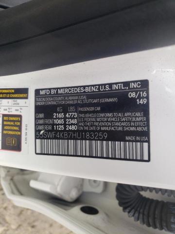 Photo 11 VIN: 55SWF4KB7HU183259 - MERCEDES-BENZ C 300 4MAT 