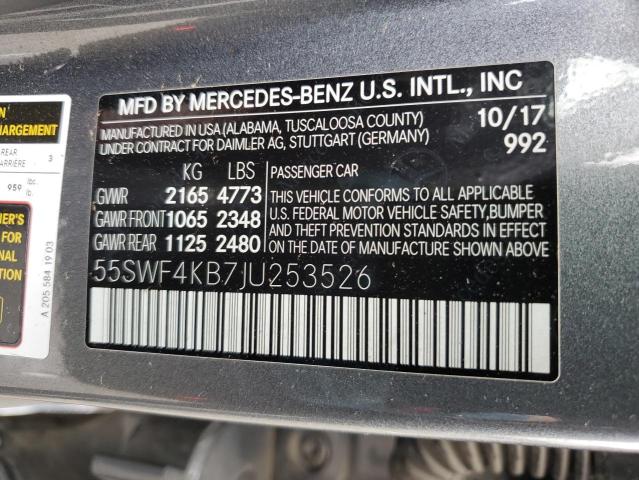 Photo 11 VIN: 55SWF4KB7JU253526 - MERCEDES-BENZ C 300 4MAT 