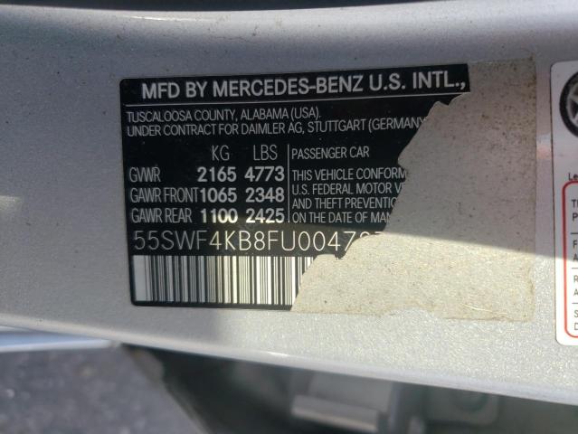 Photo 11 VIN: 55SWF4KB8FU004787 - MERCEDES-BENZ C 300 4MAT 