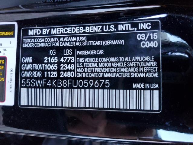 Photo 11 VIN: 55SWF4KB8FU059675 - MERCEDES-BENZ C-CLASS 