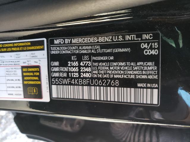 Photo 9 VIN: 55SWF4KB8FU062768 - MERCEDES-BENZ C 300 4MAT 