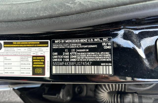 Photo 9 VIN: 55SWF4KB8FU074547 - MERCEDES-BENZ C 300 4MAT 