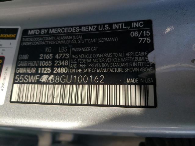 Photo 11 VIN: 55SWF4KB8GU100162 - MERCEDES-BENZ C 300 4MAT 