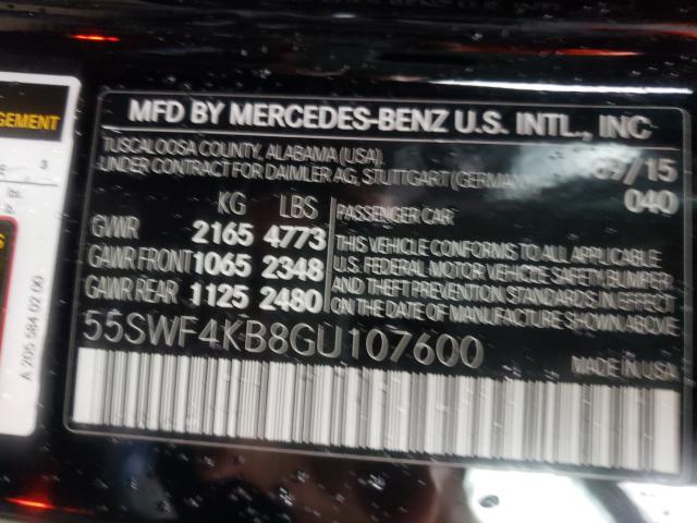 Photo 9 VIN: 55SWF4KB8GU107600 - MERCEDES-BENZ C 300 4MAT 