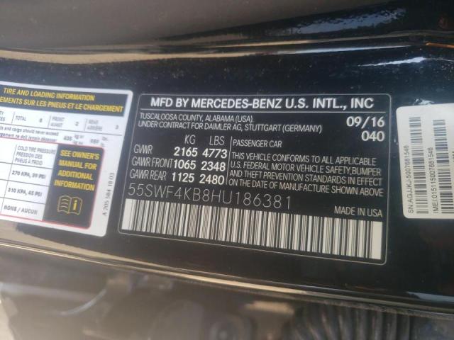 Photo 9 VIN: 55SWF4KB8HU186381 - MERCEDES-BENZ C 300 4MAT 