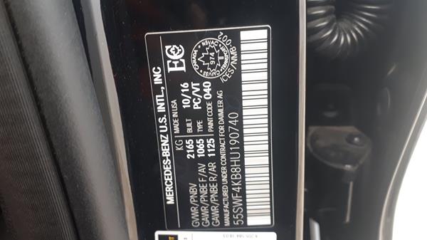 Photo 2 VIN: 55SWF4KB8HU190740 - MERCEDES-BENZ C 300 