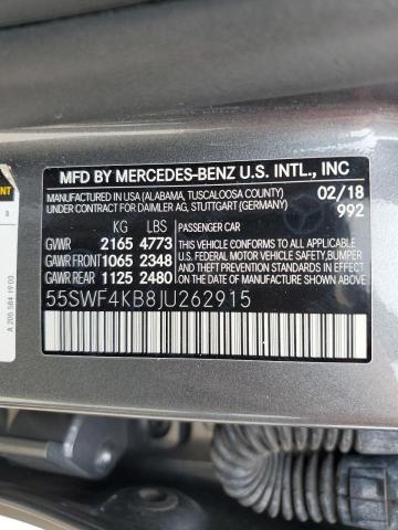 Photo 11 VIN: 55SWF4KB8JU262915 - MERCEDES-BENZ C 300 4MAT 