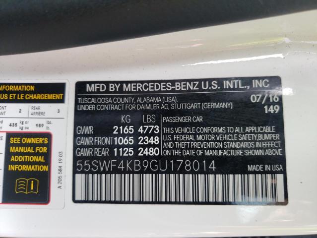 Photo 9 VIN: 55SWF4KB9GU178014 - MERCEDES-BENZ C 300 4MAT 