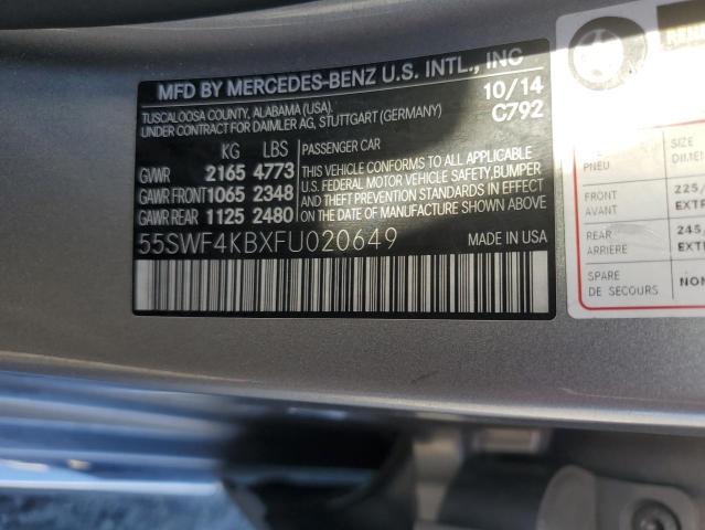 Photo 11 VIN: 55SWF4KBXFU020649 - MERCEDES-BENZ C-CLASS 