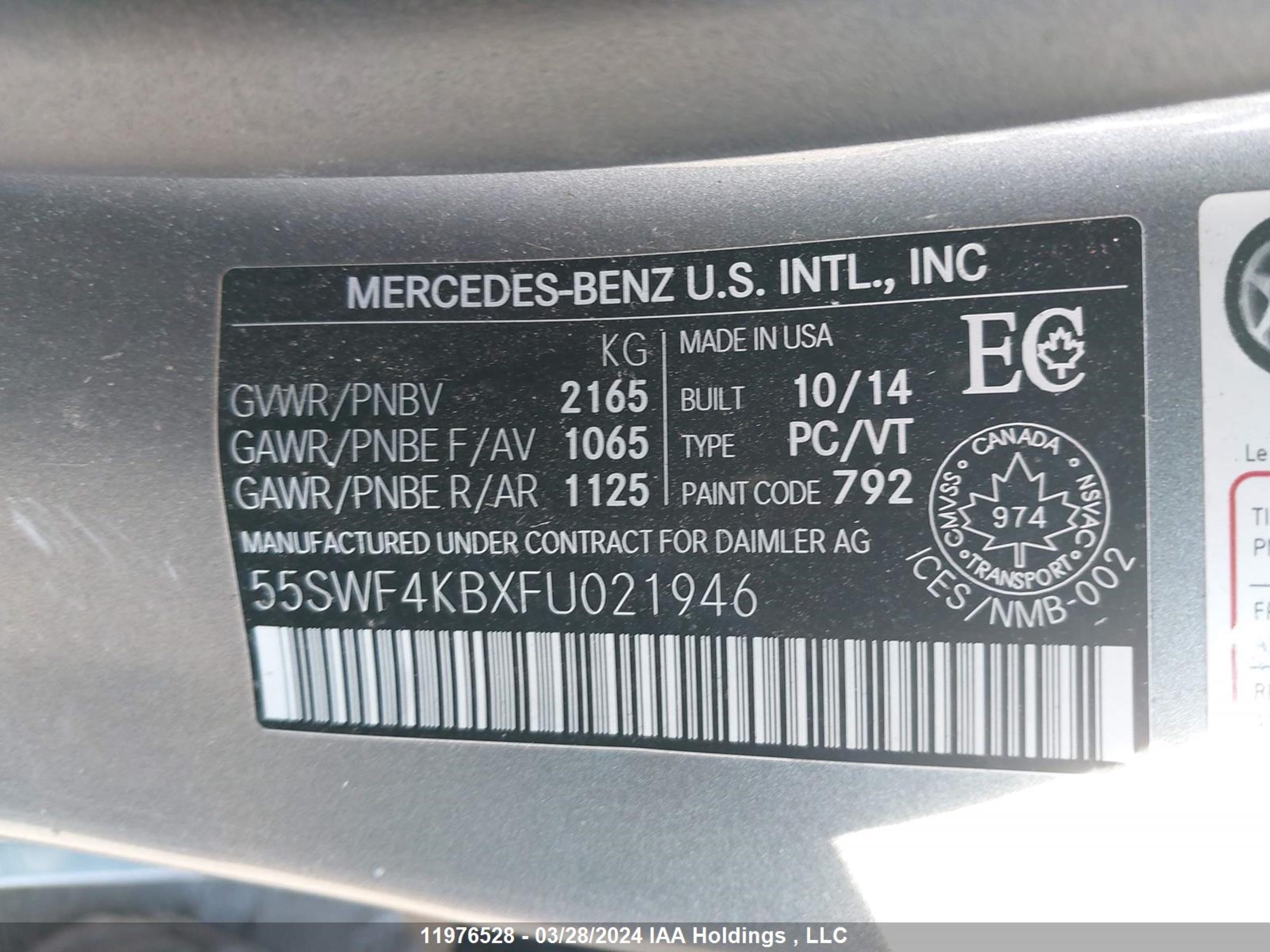 Photo 8 VIN: 55SWF4KBXFU021946 - MERCEDES-BENZ C-KLASSE 