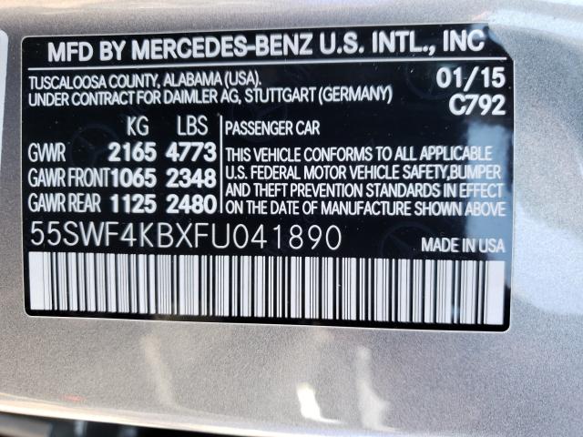 Photo 9 VIN: 55SWF4KBXFU041890 - MERCEDES-BENZ C 300 