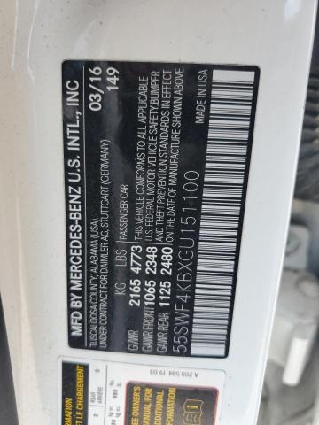 Photo 11 VIN: 55SWF4KBXGU151100 - MERCEDES-BENZ C-CLASS 