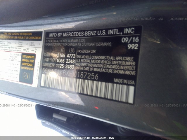 Photo 8 VIN: 55SWF4KBXHU187256 - MERCEDES-BENZ C-CLASS 