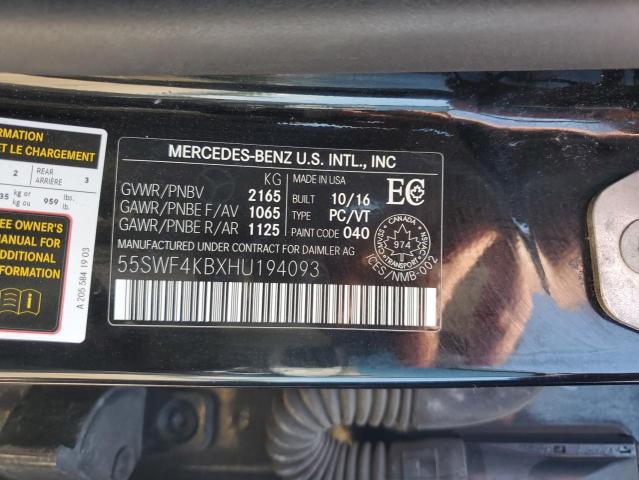 Photo 12 VIN: 55SWF4KBXHU194093 - MERCEDES-BENZ C 300 4MAT 