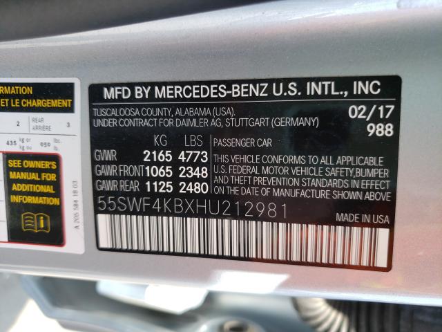 Photo 9 VIN: 55SWF4KBXHU212981 - MERCEDES-BENZ C 300 4MAT 