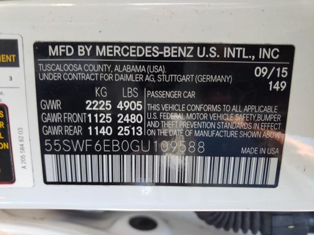 Photo 9 VIN: 55SWF6EB0GU109588 - MERCEDES-BENZ C 450 4MAT 