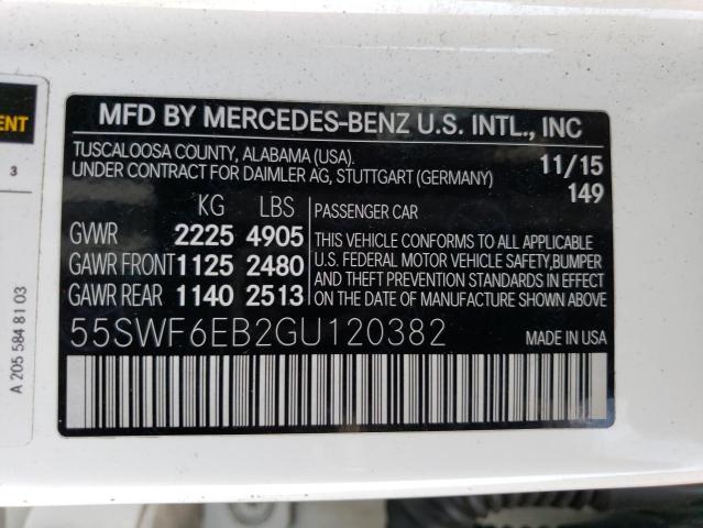 Photo 11 VIN: 55SWF6EB2GU120382 - MERCEDES-BENZ C-KLASSE 