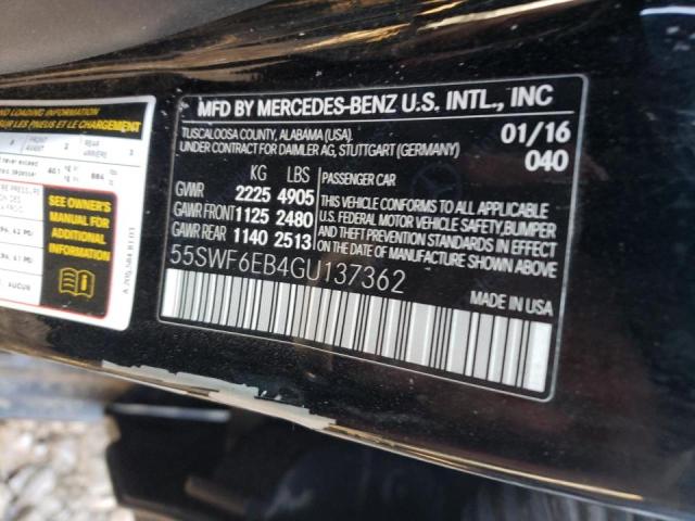 Photo 9 VIN: 55SWF6EB4GU137362 - MERCEDES-BENZ C-CLASS 