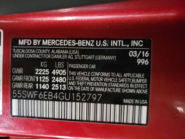 Photo 9 VIN: 55SWF6EB4GU152797 - MERCEDES-BENZ C 450 4MAT 