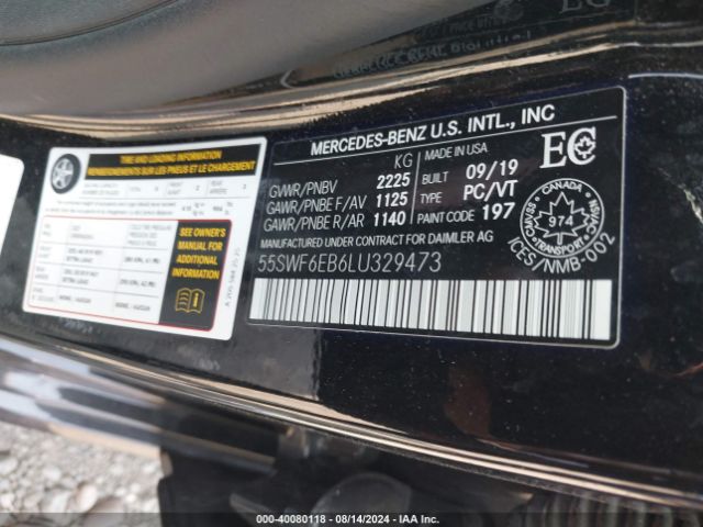 Photo 8 VIN: 55SWF6EB6LU329473 - MERCEDES-BENZ C-CLASS 