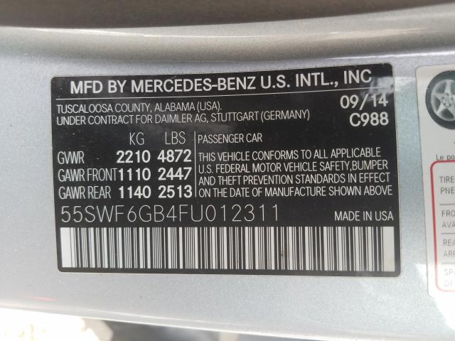 Photo 9 VIN: 55SWF6GB4FU012311 - MERCEDES-BENZ C 400 4MAT 