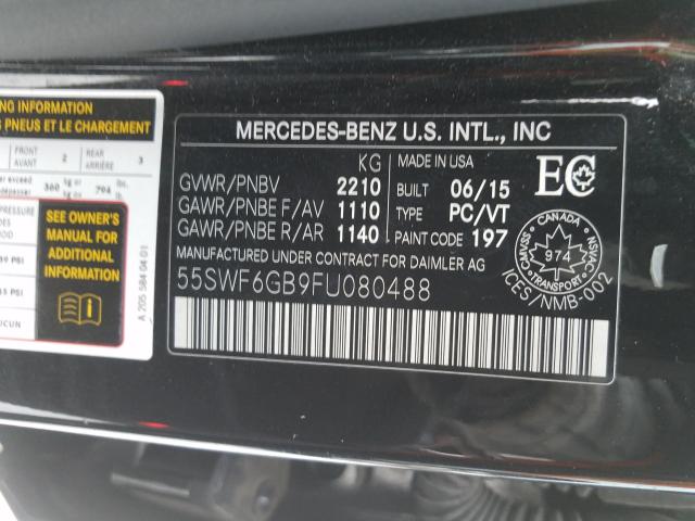 Photo 9 VIN: 55SWF6GB9FU080488 - MERCEDES-BENZ C 400 4MAT 