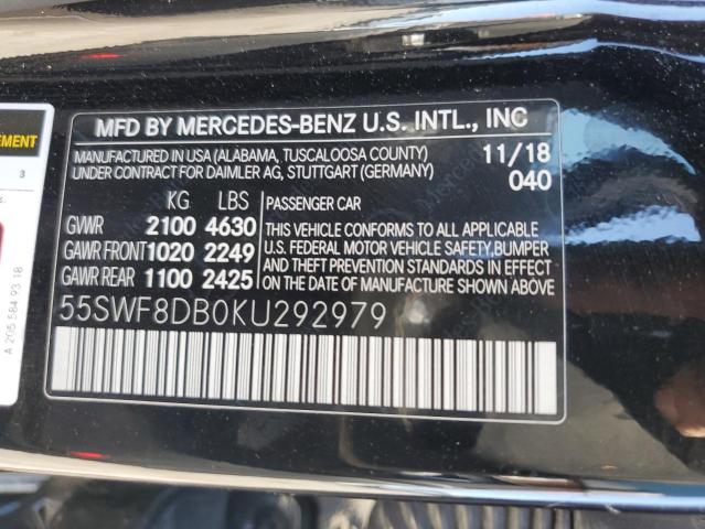 Photo 12 VIN: 55SWF8DB0KU292979 - MERCEDES-BENZ C 300 