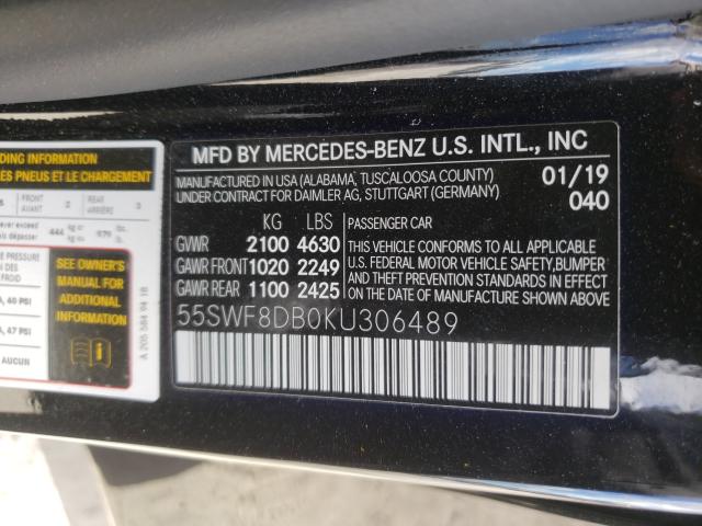 Photo 9 VIN: 55SWF8DB0KU306489 - MERCEDES-BENZ C 300 