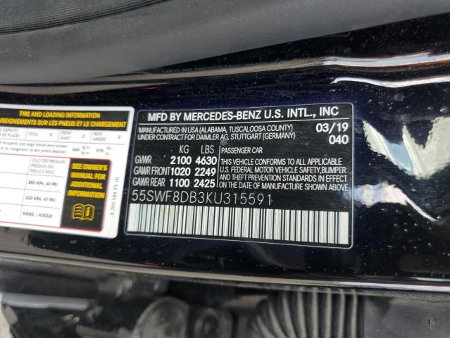 Photo 12 VIN: 55SWF8DB3KU315591 - MERCEDES-BENZ C 300 