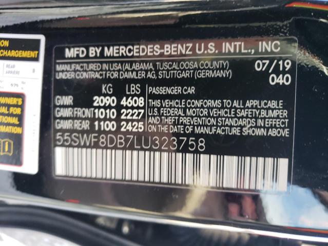 Photo 12 VIN: 55SWF8DB7LU323758 - MERCEDES-BENZ C-CLASS 