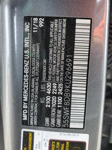 Photo 11 VIN: 55SWF8DB9KU296691 - MERCEDES-BENZ C 300 