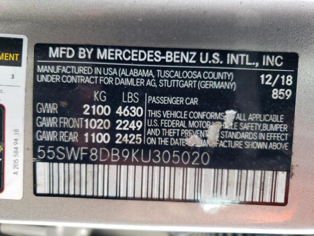 Photo 12 VIN: 55SWF8DB9KU305020 - MERCEDES-BENZ C 300 