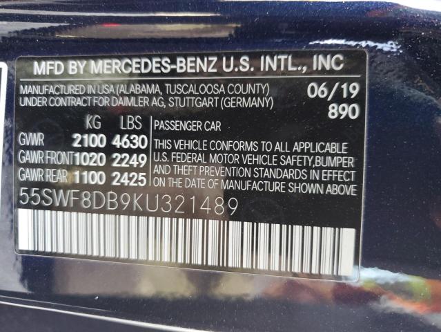 Photo 12 VIN: 55SWF8DB9KU321489 - MERCEDES-BENZ C 300 