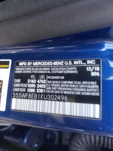 Photo 9 VIN: 55SWF8EB1KU302496 - MERCEDES-BENZ C 300 4MAT 