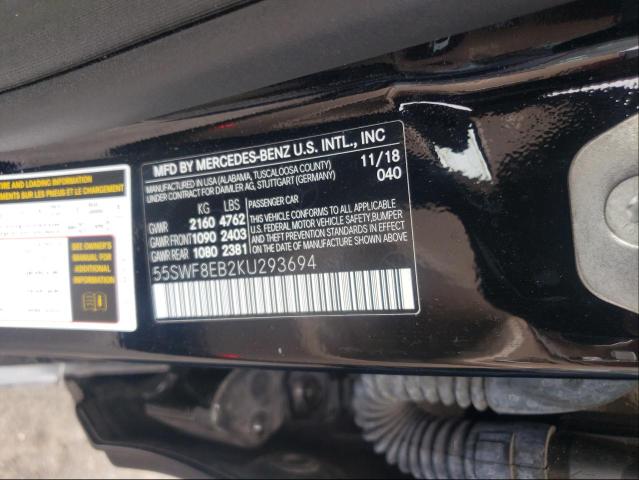 Photo 9 VIN: 55SWF8EB2KU293694 - MERCEDES-BENZ C 300 