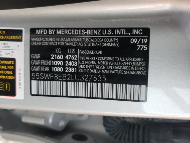 Photo 9 VIN: 55SWF8EB2LU327635 - MERCEDES-BENZ C 300 4MAT 