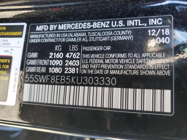 Photo 11 VIN: 55SWF8EB5KU303330 - MERCEDES-BENZ C-CLASS 