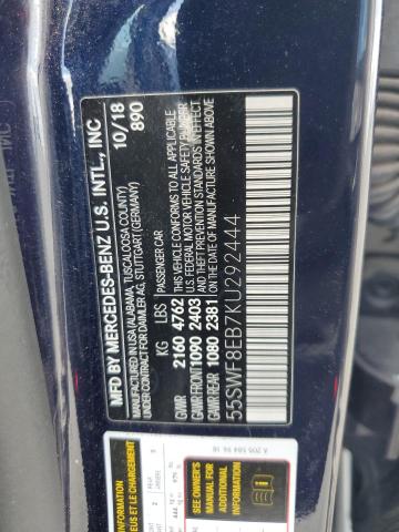 Photo 11 VIN: 55SWF8EB7KU292444 - MERCEDES-BENZ C 300 4MAT 